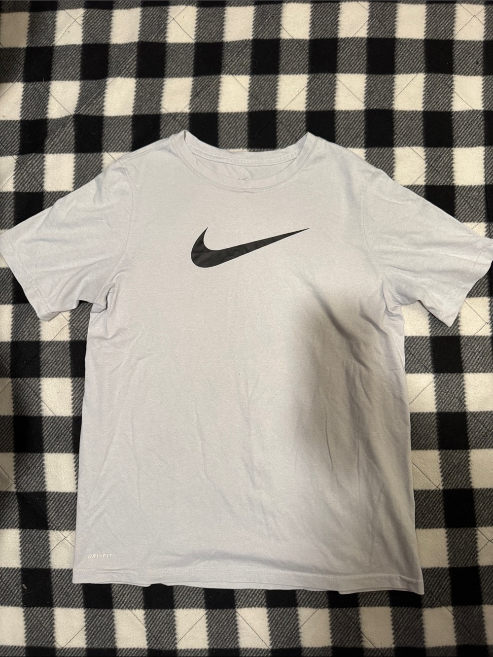 Nike White Short Sleeve Tee with Black Swoosh